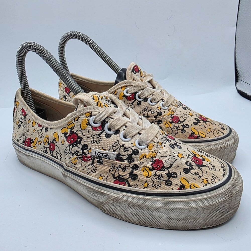 Vans Original Authentic LX x Disney Mickey Womens Size 6 Classic White Shoes